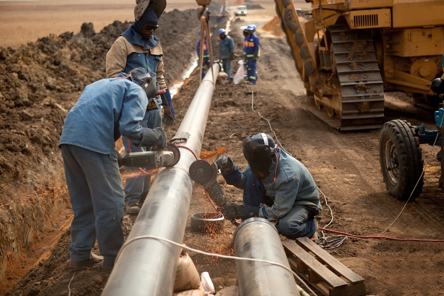 Pipeline construction site
