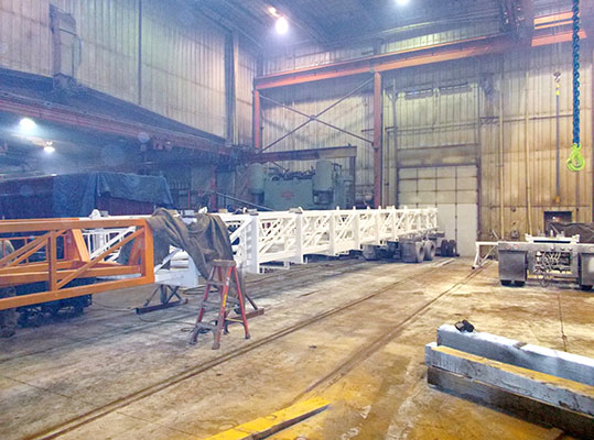 Fabrication workshop for steel structures