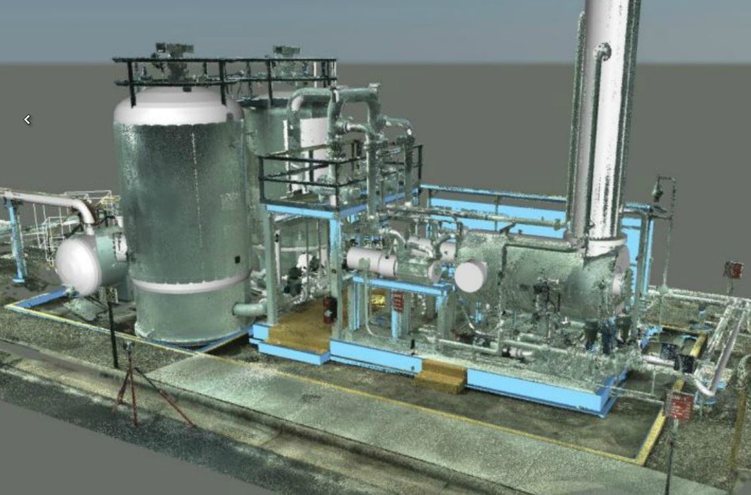 3D laser scanning in oil and gas facility